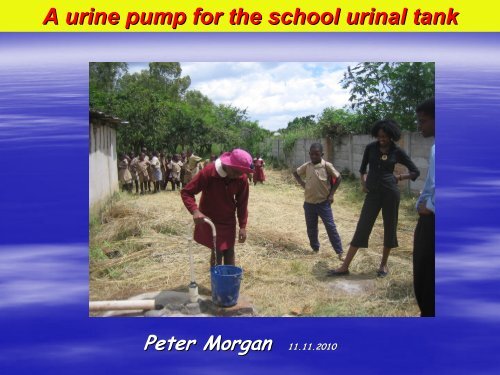 A urine pump for the school urinal tank - EcoSanRes