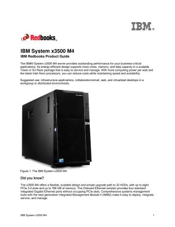 IBM System x3500 M4 - IBM Redbooks