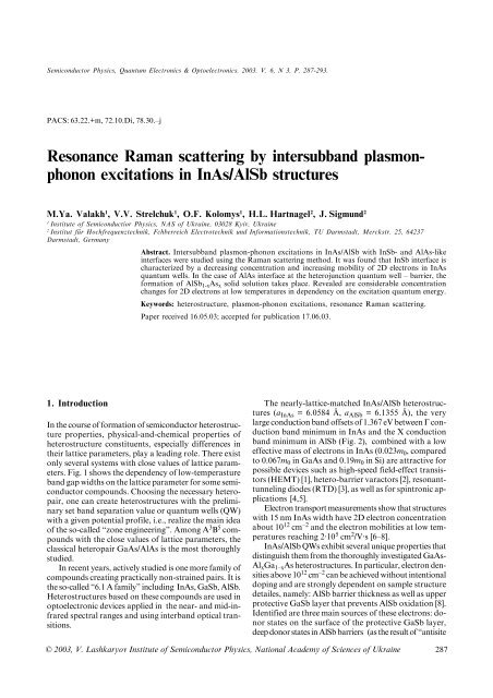 Resonance Raman scattering by intersubband plasmon- phonon ...