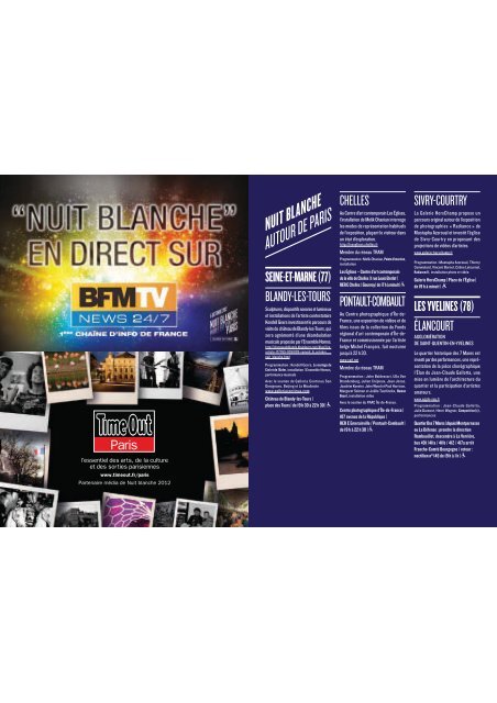 Nuit Blanche 2012 : le programme