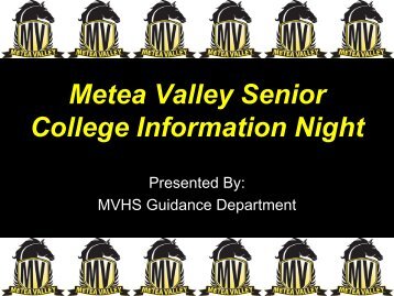 College Fairs - Metea Valley High School