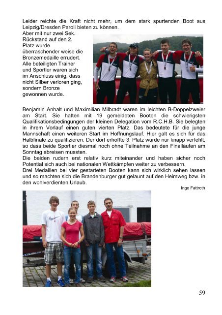 aktuelle Vereinszeitung Nr.25 - Ruder-Club-Havel Brandenburg e.V.