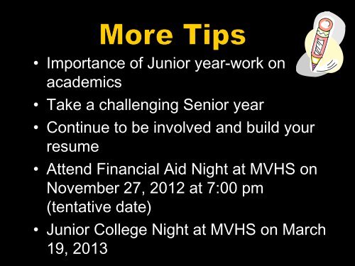 Junior Parent Night Information - Metea Valley High School