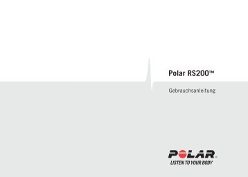 Polar RS200 Gebrauchsanleitung