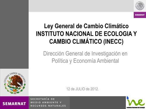 Ley General de Cambio ClimÃ¡tico (INECC)