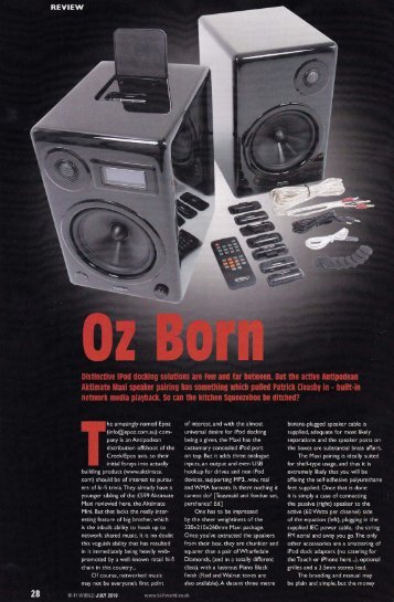 Read the HiFi World July 2010 review here - Red Box Audio Visual