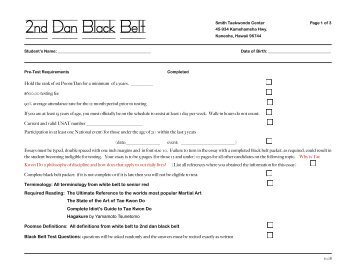 2nd Dan .pdf - Smith Taekwondo Center