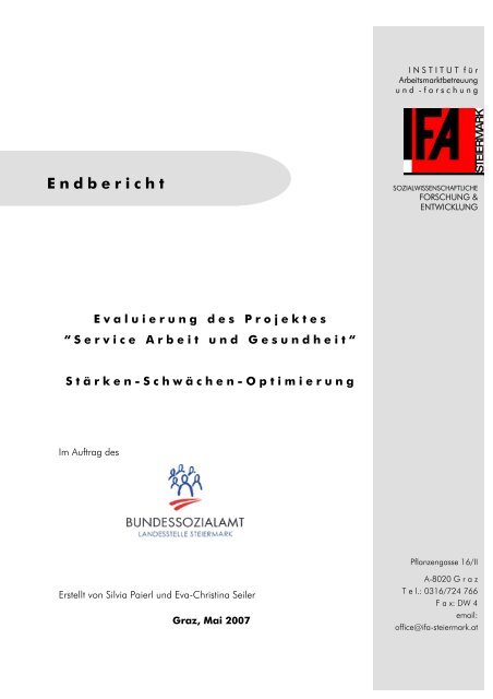 "Service Arbeit und Gesundheit" Steiermark - fit2work