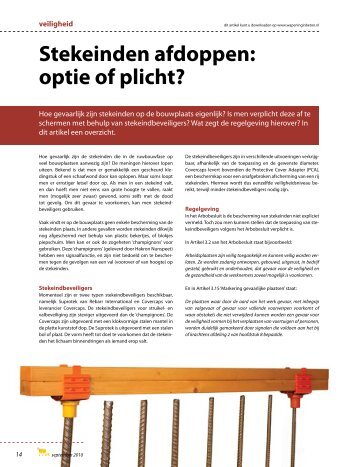 Stekeinden afdoppen: optie of plicht? - Wapening in Beton