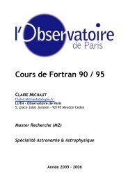 Cours de Fortran 90 / 95 - Laboratoire d'Astrophysique de Bordeaux