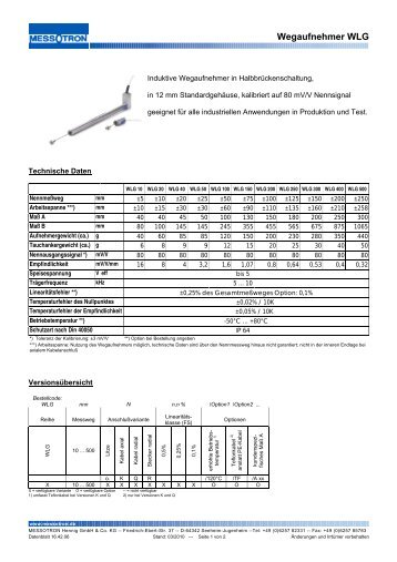 Wegaufnehmer WLG - MESSOTRON Hennig GmbH & Co KG