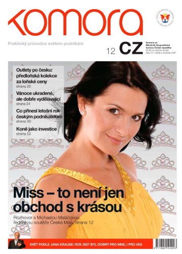 komora.cz 12/2007 - HospodÃ¡ÅskÃ¡ komora ÄeskÃ© republiky