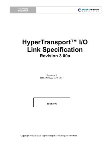 HyperTransport Specification 3.0 Revision A