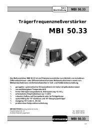 MBI 50.33 - MESSOTRON Hennig GmbH & Co KG