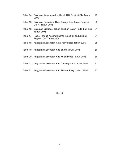 profil kesehatan propinsi di yogyakarta tahun 2007 - Departemen ...