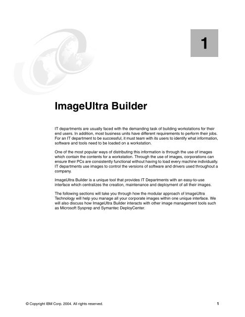 Using ImageUltra Builder - IBM Redbooks