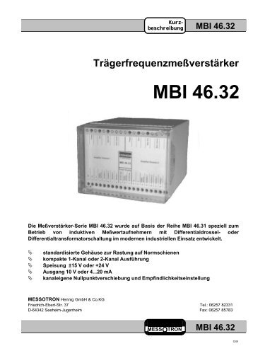 MBI 46.32 - MESSOTRON Hennig GmbH & Co KG