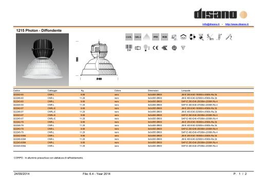 1215 Photon - Diffondente - Disano Illuminazione