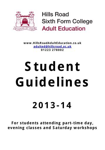 Student guidelines - Hills Road Sixth Form College