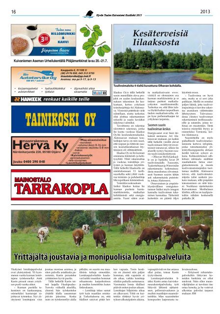 Kuivaniemi KesÃ¤lehti 2013 - PudasjÃ¤rvi-lehti ja VKK-Media Oy