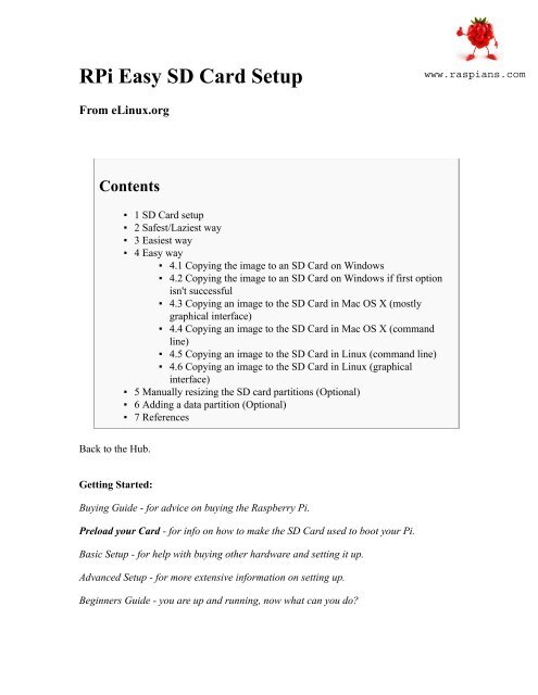 RPi Easy SD Card Setup - Raspberry PI Community Projects