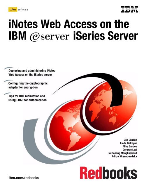 iNotes Web Access on the IBM  iSeries Server - IBM Redbooks