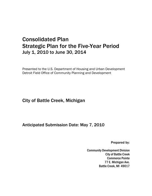 Strategic Plan - City of Battle Creek, Michigan