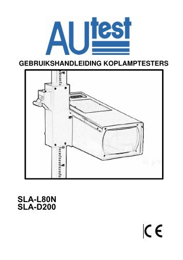 Gebruikershandleiding - Autec-VLT Automotive Equipment