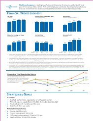Investor Fact Sheet (PDF) - The Clorox Company
