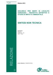 Riassunto non tecnico - Valutazione ambientale - Provincia ...