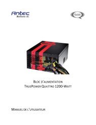 bloc d'alimentation truepower quattro 1200-watt manuel de l ... - Antec