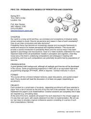 PROBABILISTIC MODELS OF PERCEPTION AND COGNITION ...