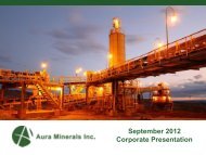 September 2012 Corporate Presentation - Aura Minerals Inc.