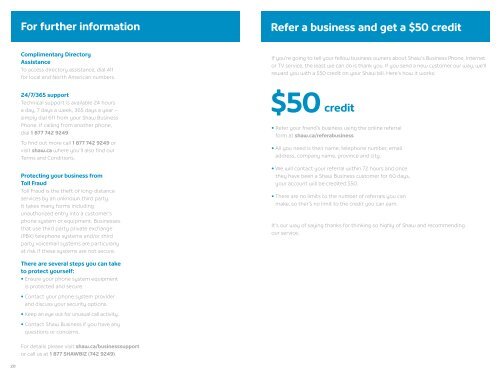 Business Phone User Guide - Shaw