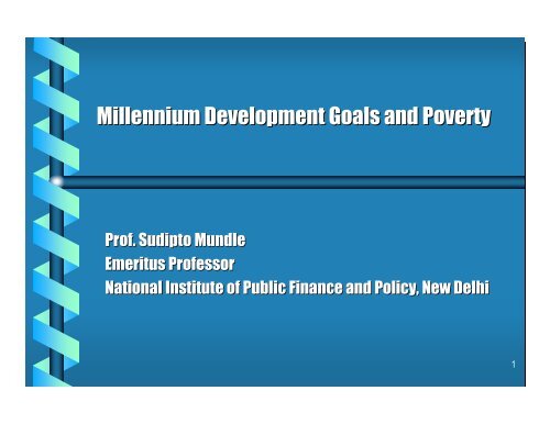 Millennium Development Goals and Poverty - UP Academy