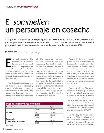 El sommelier: - Catering.com.co