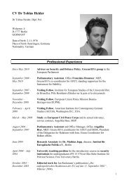 extended version of Tobias Heiders CV - European Foreign and ...