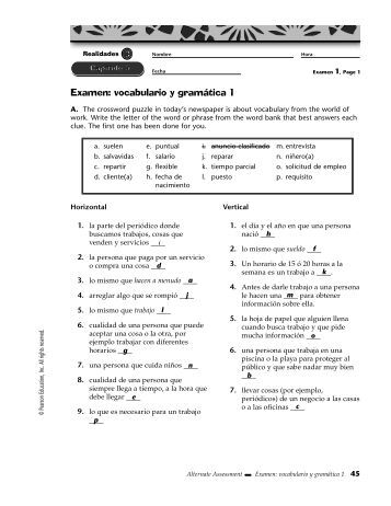 Realidades 2 4a Answers