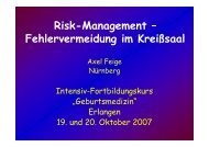 Feige: Risikomanagement - Fehlervermeidung - Frauenklinik