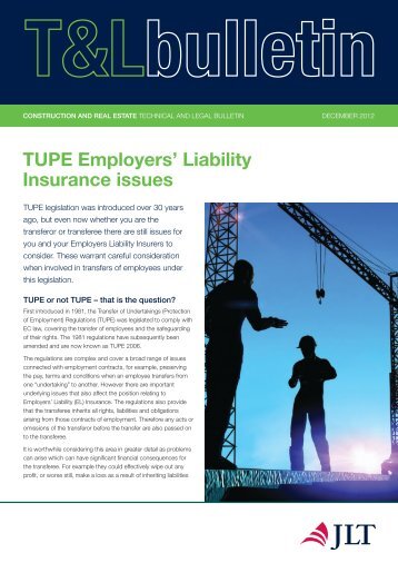 TUPE Employers' Liability Insurance issues - JLT