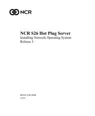 NCR S26 Hot Plug Server Installing Network Operating System