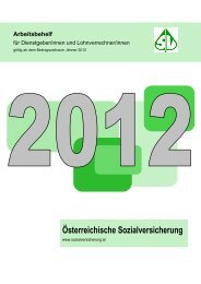 Arbeitsbehelf 2012 - bei der Salzburger Gebietskrankenkasse