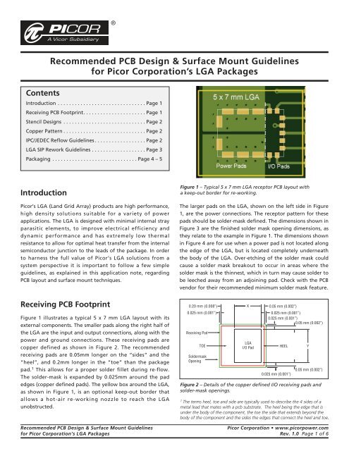 PCB Design Surface Mount Guidelines for LGA - Digikey