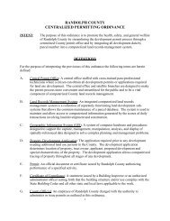 Centralized Permitting - Randolph County Government