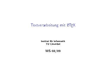Textverarbeitung mit LaTeX