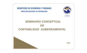 presentacion conceptual contabilidad 2012 - Ministerio de ...
