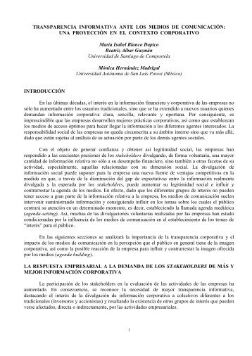 Transparencia ante los medios de comunicaciÃ³n - Encuentros ...