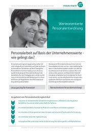 werteorientierte Personalentwicklung Personalarbeit ... - Move-ment