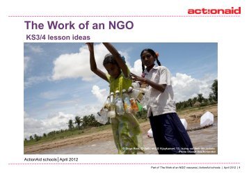 'The Work of an NGO' lesson ideas - ActionAid