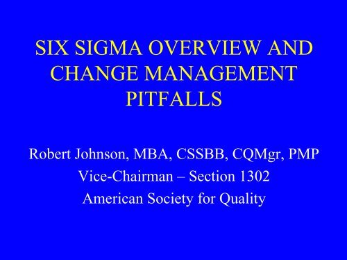 Six Sigma Presentation - ASQ-1302